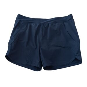 LANDS END WOMEN'S SIZE 18 SIDE POCKET BLUE SHORTS.